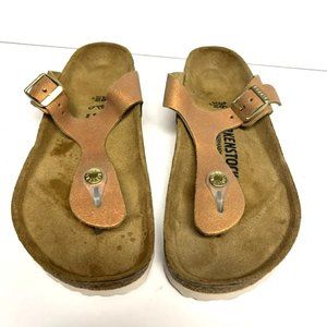 Birkenstock Womens Gizeh Sandal Washed Metallic Size EU36 M US5